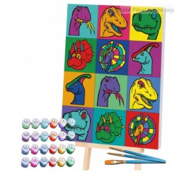Tapybos pagal skaičius rinkinys "Dinozaurai" 30x40 cm
