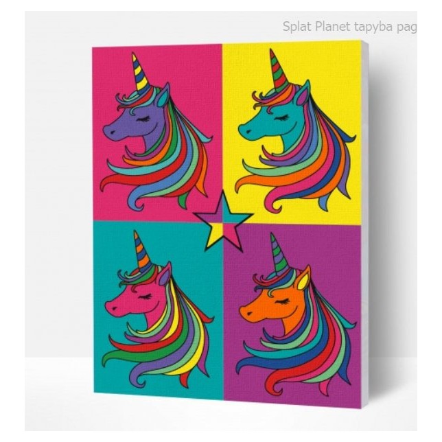 Tapybos pagal skaičius rinkinys "POP Vienaragis" 30x40 cm