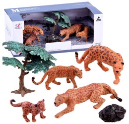 Gyvūnų figūrėlių rinkinys "Safari leopardai"