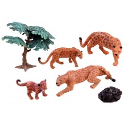 Gyvūnų figūrėlių rinkinys "Safari leopardai"