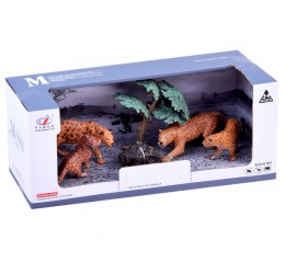 Gyvūnų figūrėlių rinkinys "Safari leopardai"