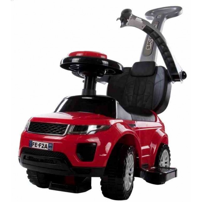 Paspiriama mašinėlė su rankena ''Sport car'', raudona
