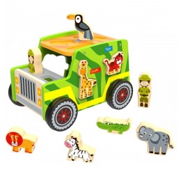 ''TOOKY TOY'' medinis Safari automobilis su figūrėlėmis