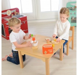 MASTERKIDZ medinis pusryčių rinkinys su skrudintuvu