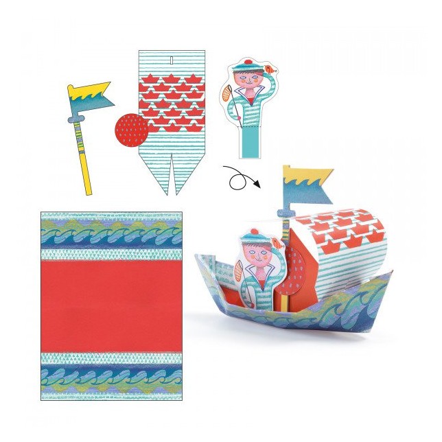 Djeco origami rinkinys "Laivai"
