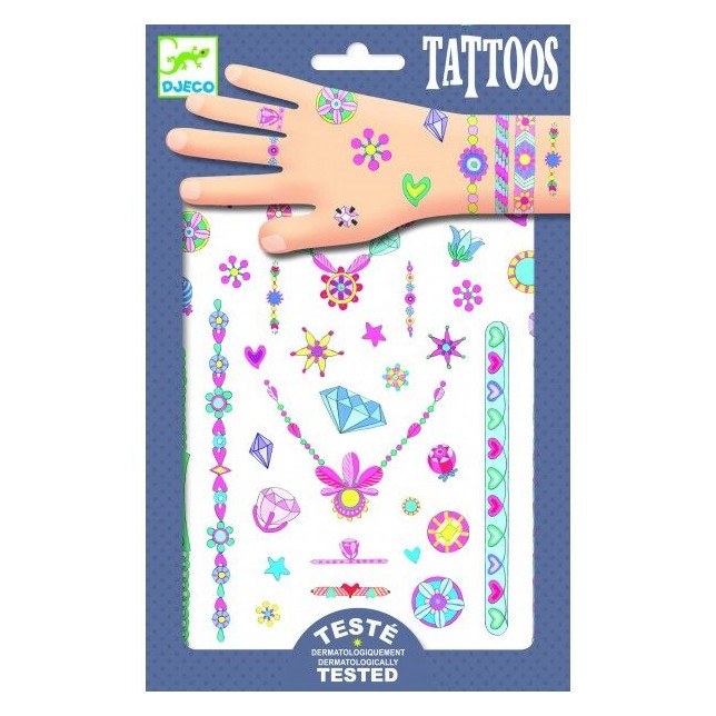 Djeco laikinos tatuiruotės  "Papuošalai" 3+