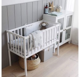 Mini kūdikių lovytė - "Crib white" 90x40 cm
