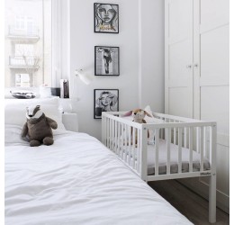 Mini kūdikių lovytė - "Crib white" 90x40 cm
