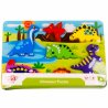 Medinė dėlionė "Dinozaurų formos"