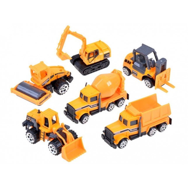 Metalinių transporto priemonių rinkinys "Statybos"