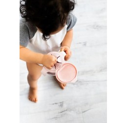 Rausvas indelis užkandžiams "Pingvinas"