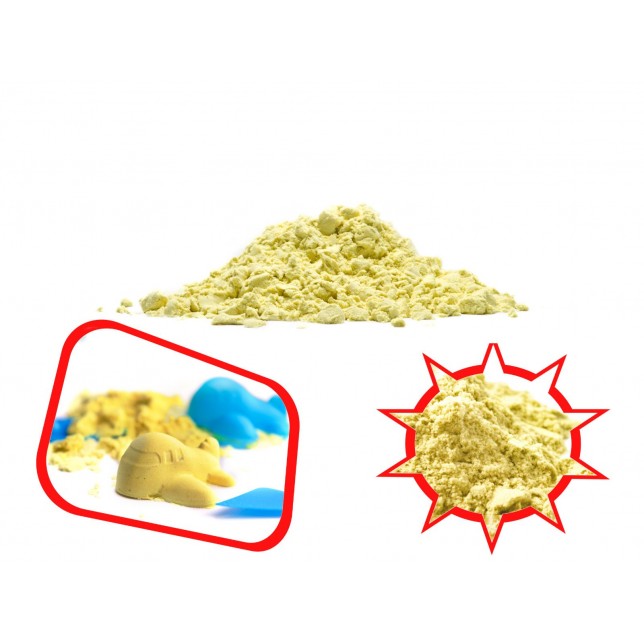 Geltonas kinetinis smėlis, 1kg