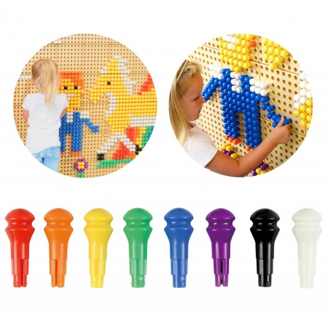 Masterkidz kūrybinei lentai skirti smegtukai, 512vnt., 8 spalvos
