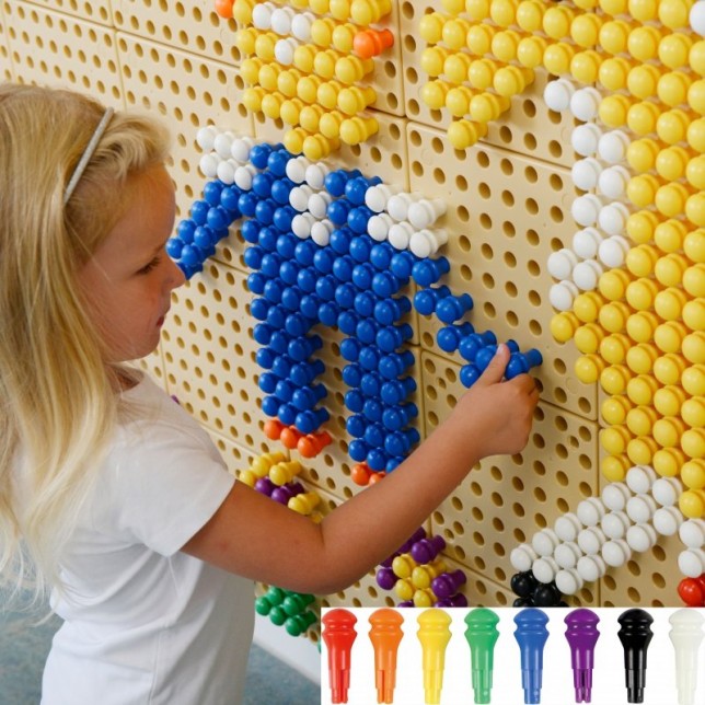 Masterkidz kūrybinei lentai skirti smegtukai, 512vnt., 8 spalvos
