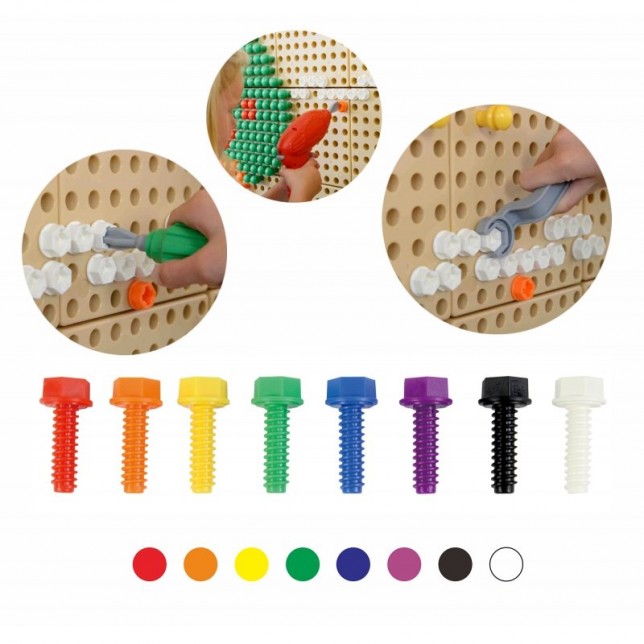 Masterkidz kūrybinei lentai skirti varžteliai 512vnt.