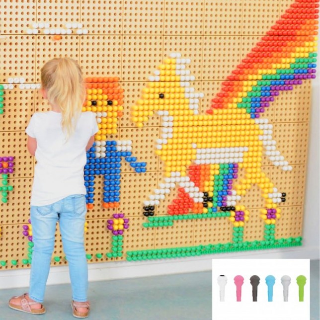 MASTERKIDZ kūrybinės lentos smeigtukai 512 vnt. 6 spalvos