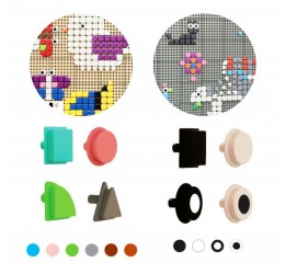 MASTERKIDZ kūrybinei lentai skirtos geometrinės figūros 256 vnt.