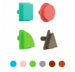 MASTERKIDZ kūrybinei lentai skirtos geometrinės figūros 256 vnt.