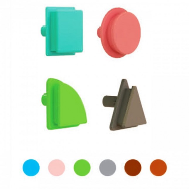 MASTERKIDZ kūrybinei lentai skirtos geometrinės figūros 256 vnt.
