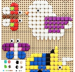 MASTERKIDZ kūrybinei lentai skirtos geometrinės figūros 256 vnt.