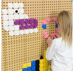 MASTERKIDZ kūrybinei lentai skirti smeigtukai ''Formos'' 64 vnt.