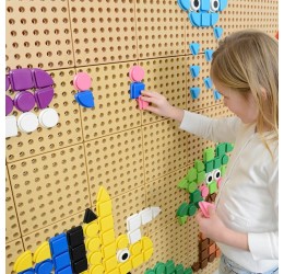 MASTERKIDZ kūrybinei lentai skirti smeigtukai ''Formos'' 64 vnt.
