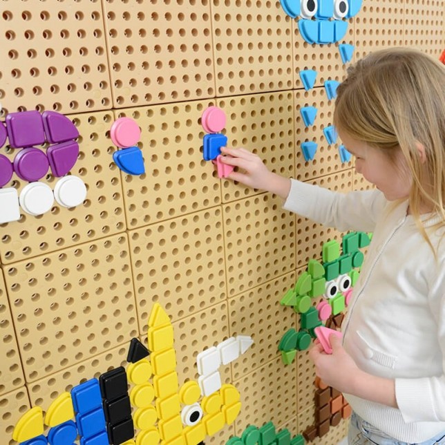 MASTERKIDZ kūrybinei lentai skirti smeigtukai ''Formos'' 64 vnt.
