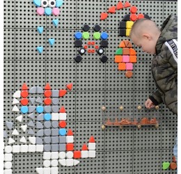 MASTERKIDZ kūrybinei lentai skirti smeigtukai ''Formos'' 64 vnt.