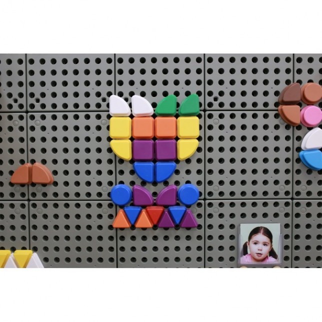 MASTERKIDZ kūrybinei lentai skirti smeigtukai ''Formos'' 64 vnt.