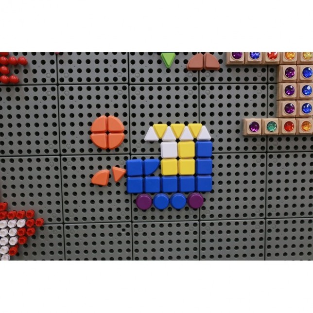 MASTERKIDZ kūrybinei lentai skirti smeigtukai ''Formos'' 64 vnt.