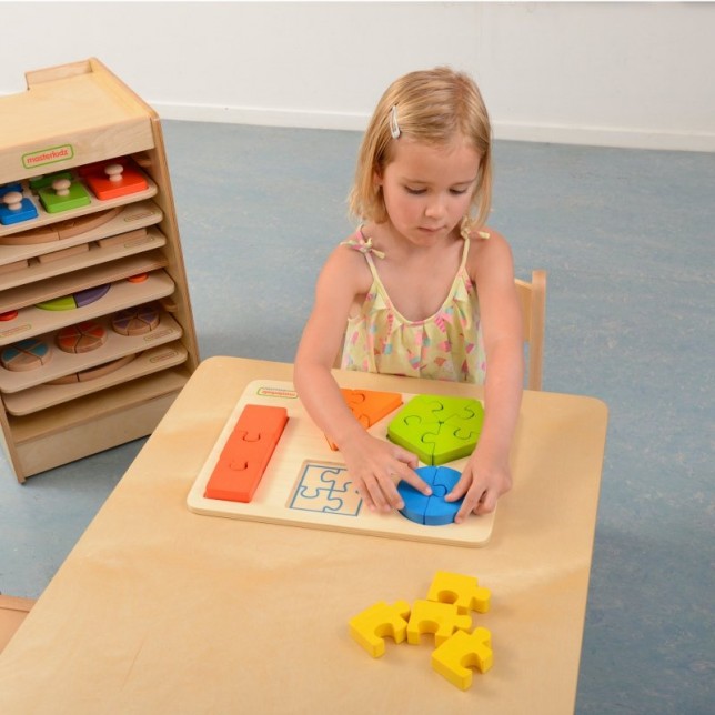 Masterkidz medinė dėlionė ''Geometrinės figūros''