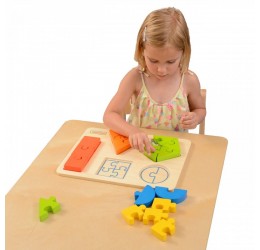 Masterkidz medinė dėlionė ''Geometrinės figūros''