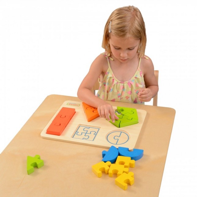 Masterkidz medinė dėlionė ''Geometrinės figūros''