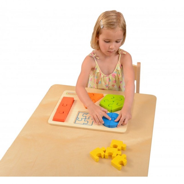 Masterkidz medinė dėlionė ''Geometrinės figūros''