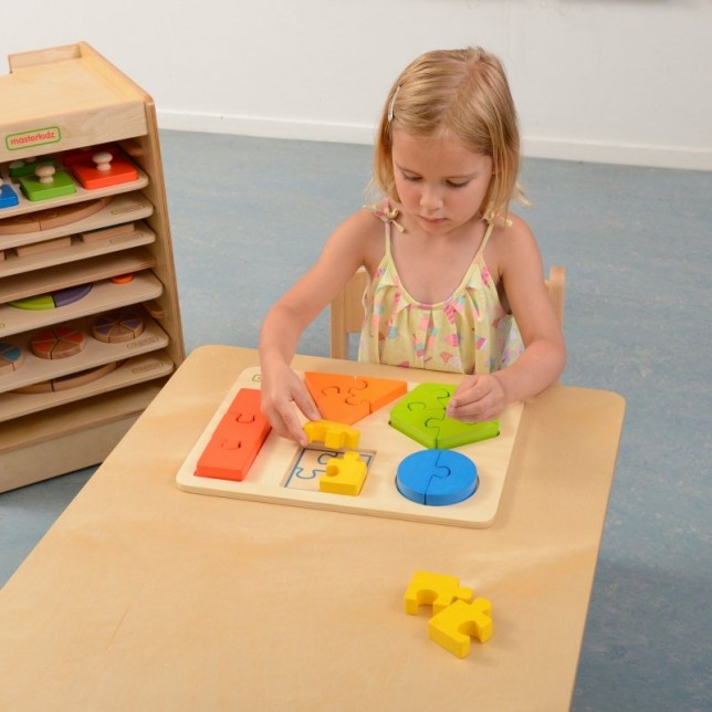 Masterkidz medinė dėlionė ''Geometrinės figūros''