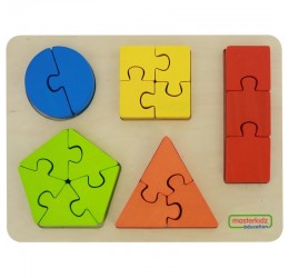 Masterkidz medinė dėlionė ''Geometrinės figūros''