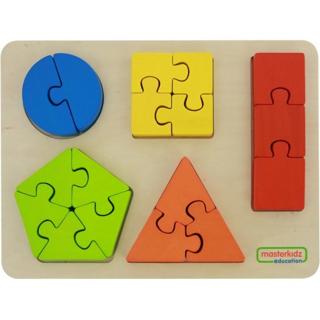 Masterkidz medinė dėlionė ''Geometrinės figūros''