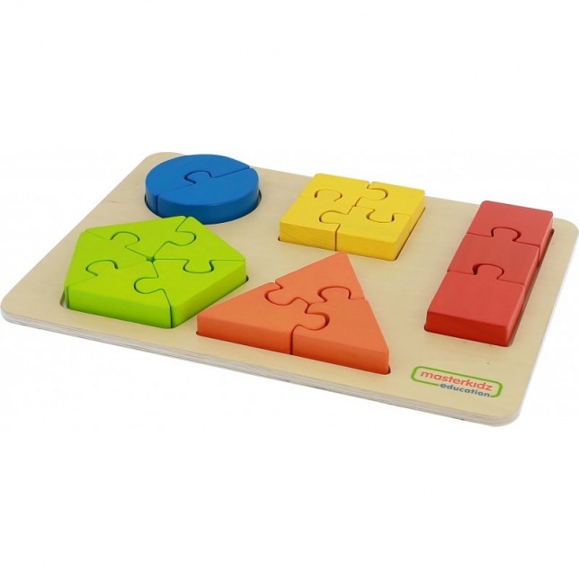Masterkidz medinė dėlionė ''Geometrinės figūros''