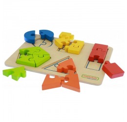 Masterkidz medinė dėlionė ''Geometrinės figūros''