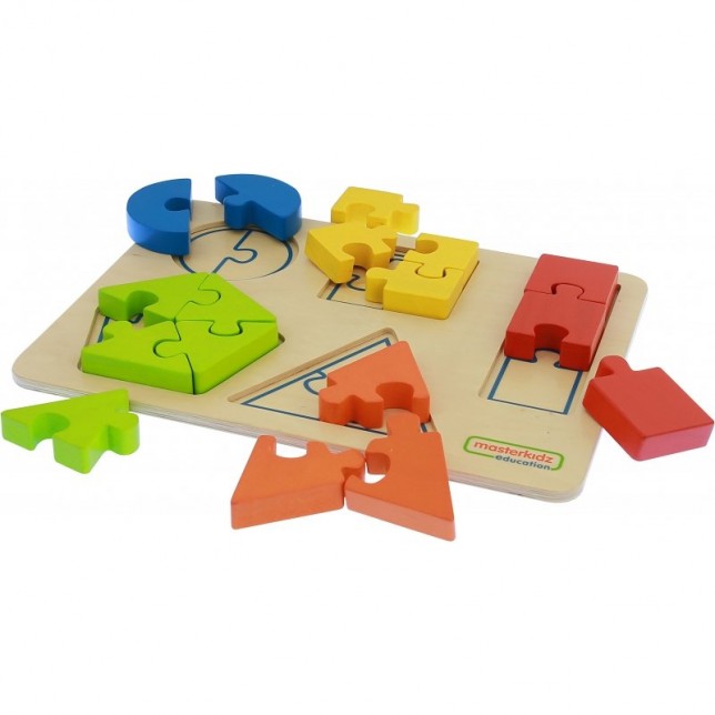 Masterkidz medinė dėlionė ''Geometrinės figūros''