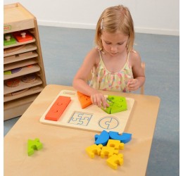 Masterkidz medinė dėlionė ''Geometrinės figūros''