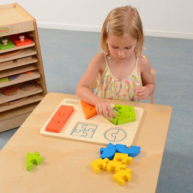 Masterkidz medinė dėlionė ''Geometrinės figūros''