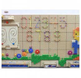 Masterkidz kūrybinei lentai skirti smeigtukai ir virvelės, 260 vnt.