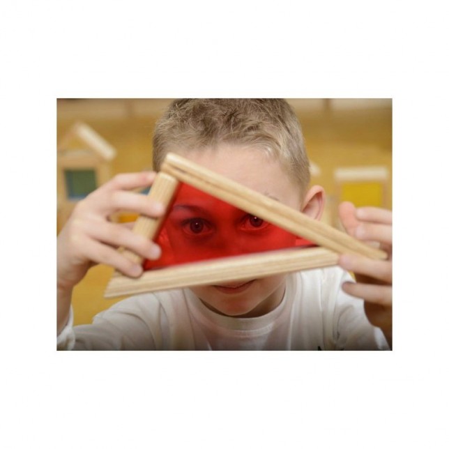 MASTERKIDZ mediniai blokai ''Vaivorykštė'' 51 vnt.