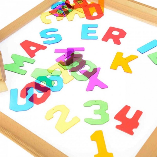MASTERKIDZ skaidrios raidės ir skaičiai 38 vnt.
