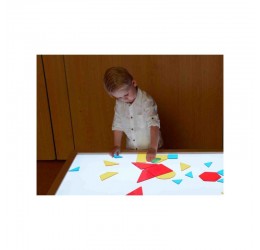 MASTERKIDZ skaidrių - spalvingų geometrinių figūrų rinkinys