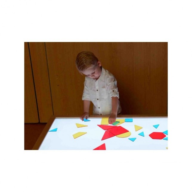 MASTERKIDZ skaidrių - spalvingų geometrinių figūrų rinkinys