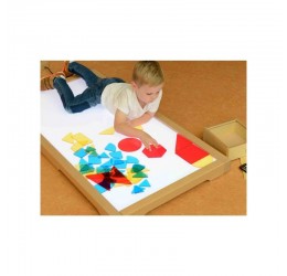 MASTERKIDZ skaidrių - spalvingų geometrinių figūrų rinkinys