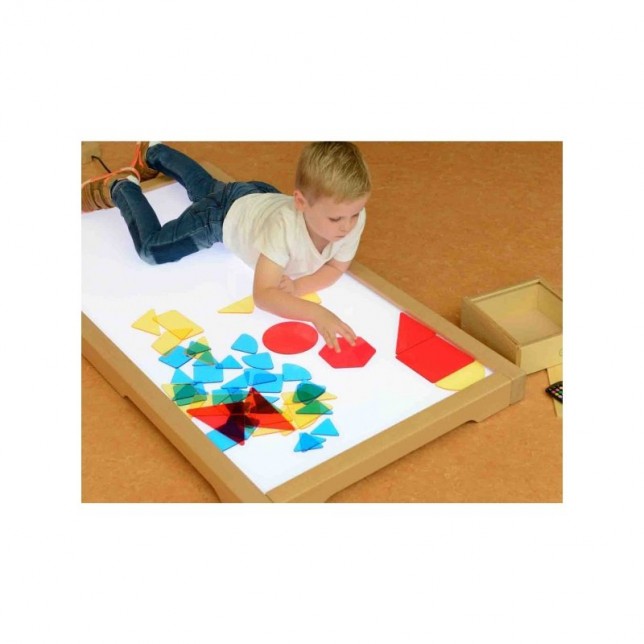 MASTERKIDZ skaidrių - spalvingų geometrinių figūrų rinkinys