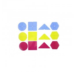 MASTERKIDZ skaidrių - spalvingų geometrinių figūrų rinkinys